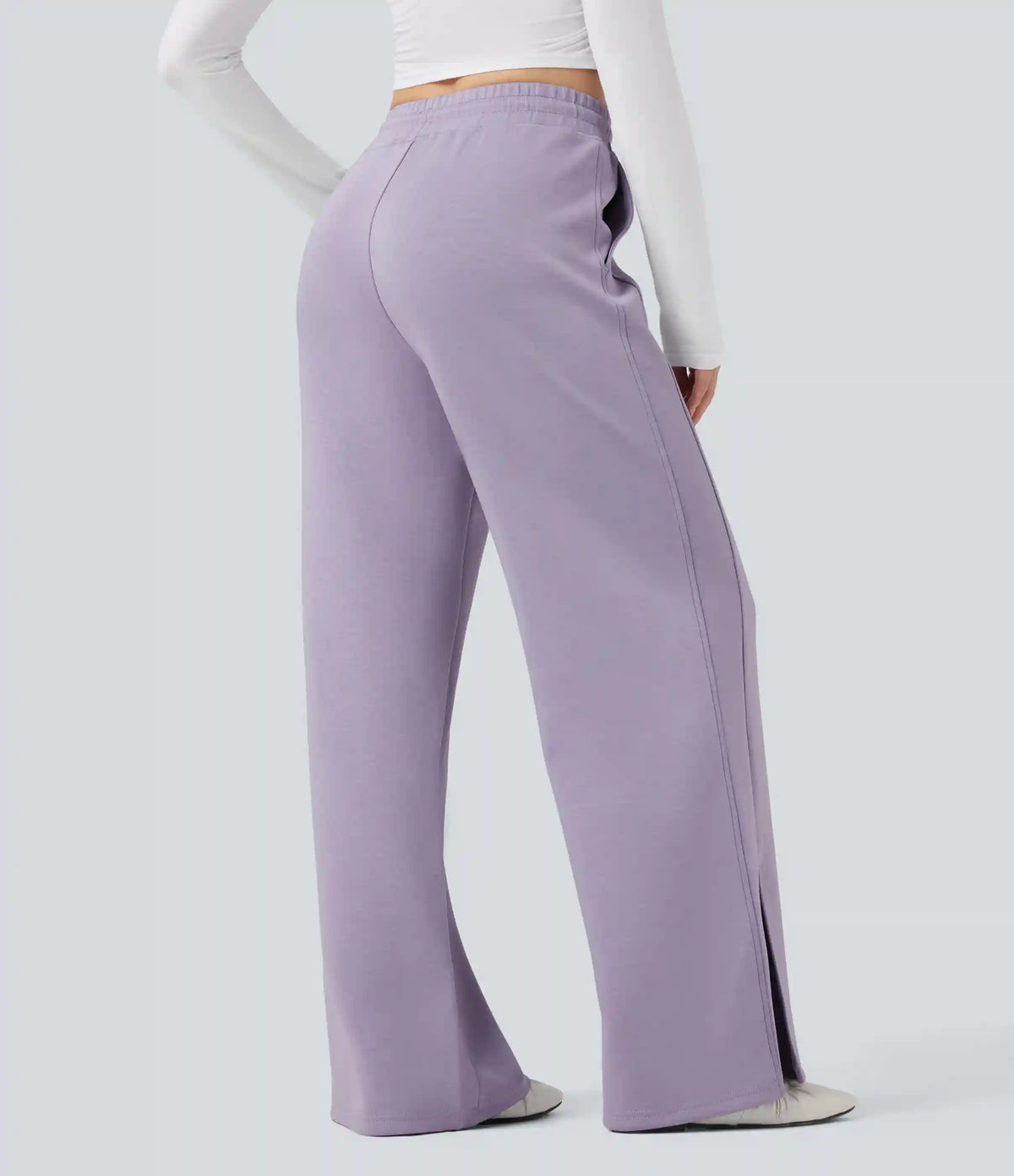 High Waisted Drawstring Casual Pants with Pockets