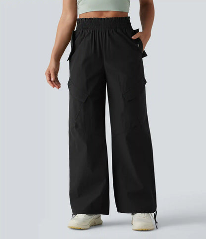 Lettuce Trim High Waisted Workout Cargo Pants with Pockets