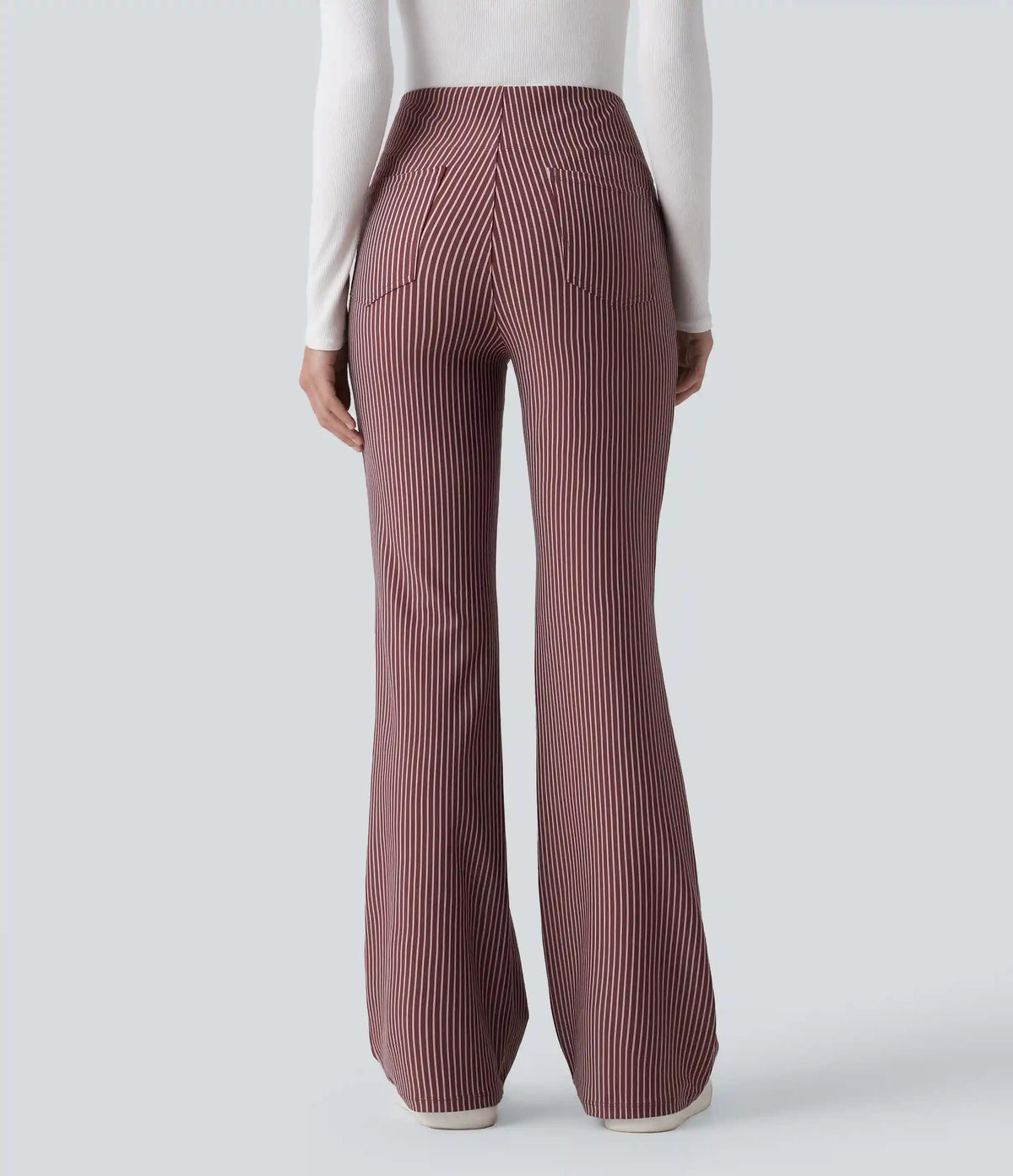 Halara Flex™ High Waisted Striped Work Flare Pants with Pockets