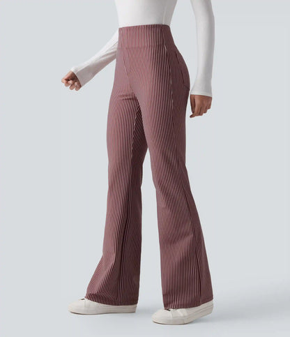 Halara Flex™ High Waisted Striped Work Flare Pants with Pockets