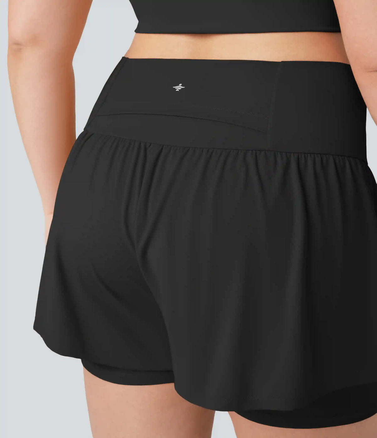 SoftlyZero™ Airy Super High Waisted 2-in-1 InstantCool Yoga Plus Size Shorts 5'' with Pockets