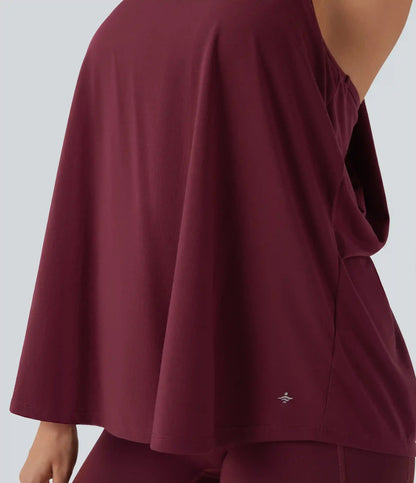 SoftlyZero™ Airy Halter Draped InstantCool Yoga Sports Top DD-F Cups