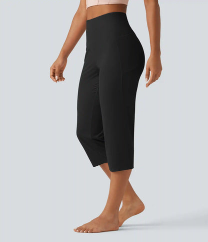 Halara UltraSculpt™ High Waisted Tummy Control Straight Leg Capri Yoga Pants with Pockets