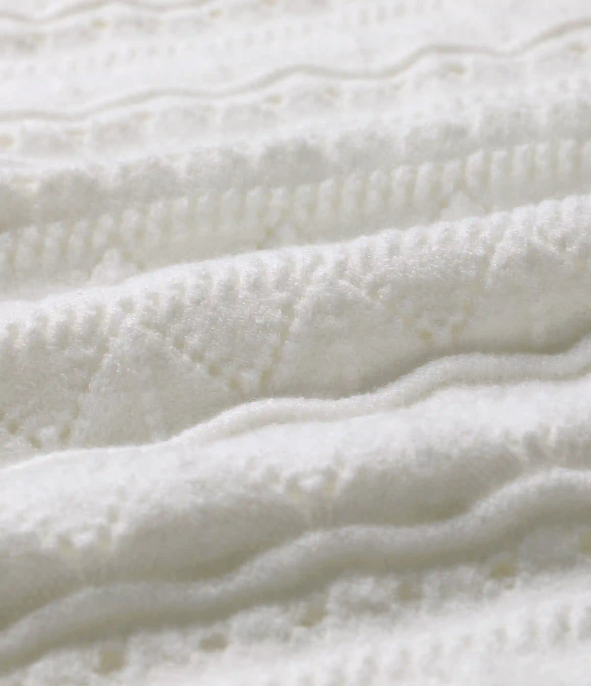 U-Neck Sleeveless Scallop Hem Open Knit Mini Casual Sweater Dress