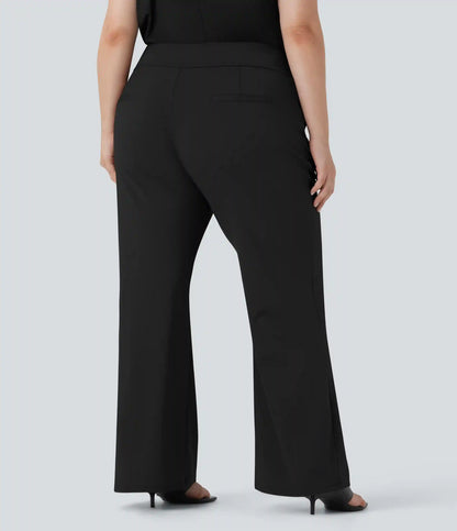 Plus Size Halara Flex™ DayStretch High Waisted Work Flare Pants with Side Zip Pockets