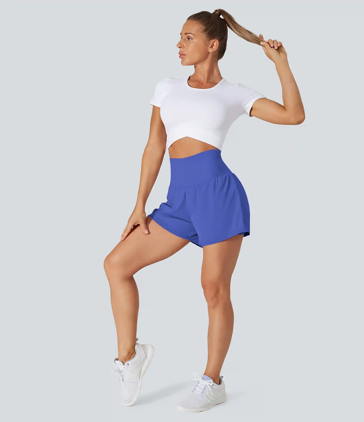 SoftlyZero™ Airy Super High Waisted 2-in-1 InstantCool Yoga Shorts with Pockets