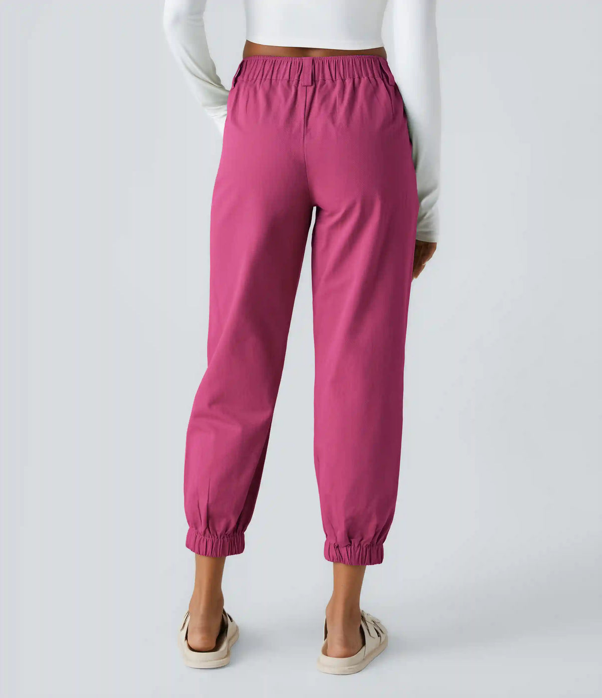 Mid Rise Casual Joggers with Pockets