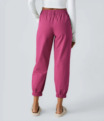 Mid Rise Casual Joggers with Pockets