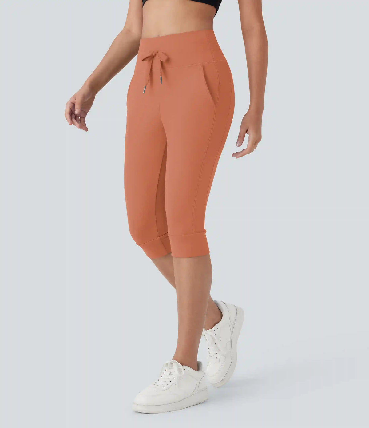 SoftlyZero™ Plush High Waisted Drawstring Pocket Yoga Pedal Pusher Joggers