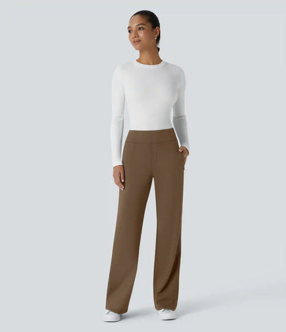 Halara Flex™ DayStretch Mid Rise Side Zipper Pocket Work Flare Pants