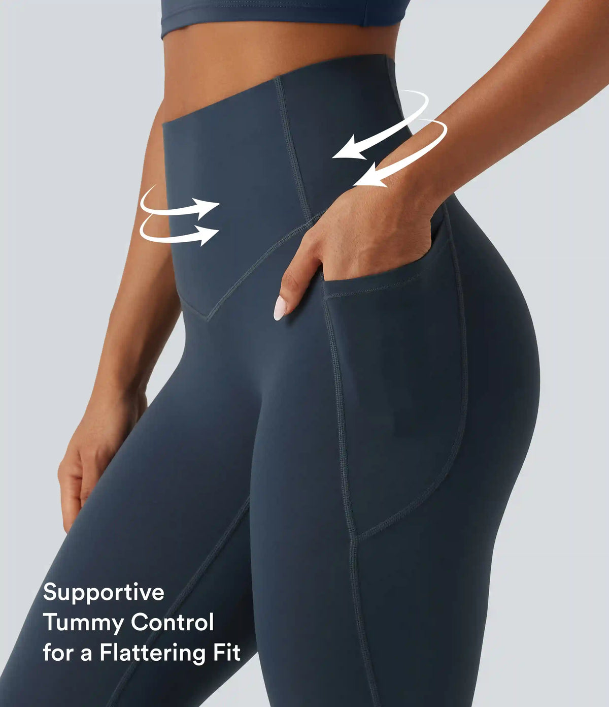 Halara UltraSculpt™ Curvy High Waisted Tummy Control Shaping Yoga Leggings with Pockets