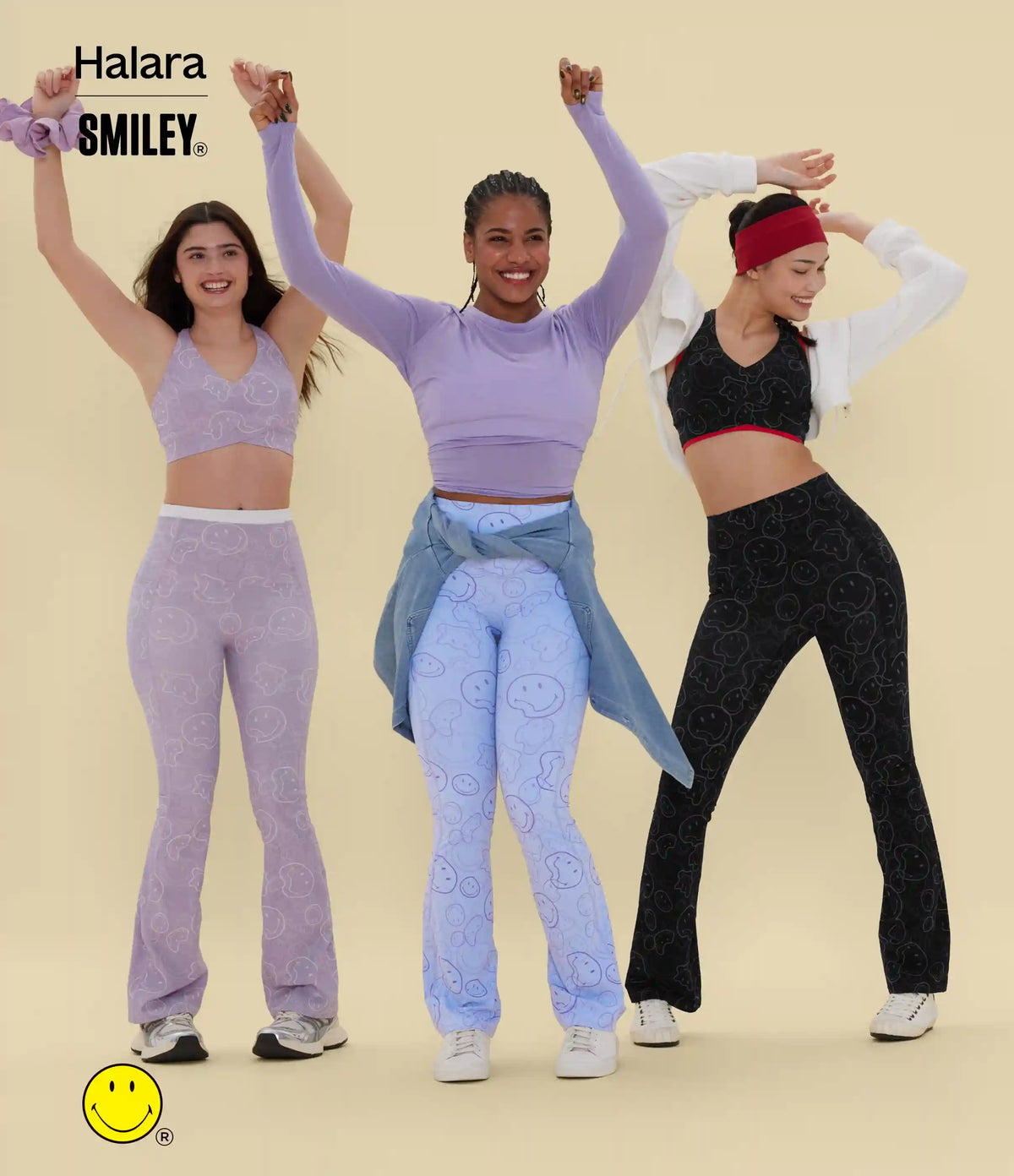 Halara X Smiley® Halara UltraSculpt™ High Waisted Scrunch Butt Lifting Tummy Control Bootcut Training Leggings with Pockets