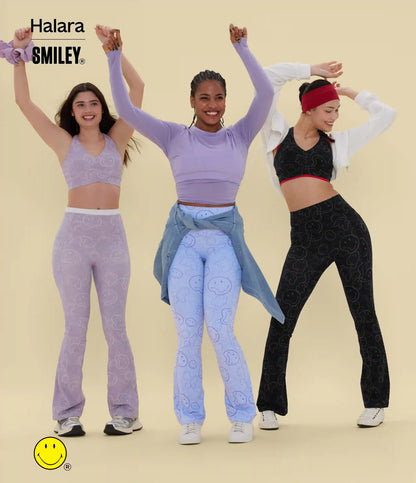 Halara X Smiley® Halara UltraSculpt™ High Waisted Scrunch Butt Lifting Tummy Control Bootcut Training Leggings with Pockets