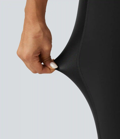 Halara UltraSculpt™ High Waisted Stretchy PU Tummy Control Yoga Leggings with Pocket