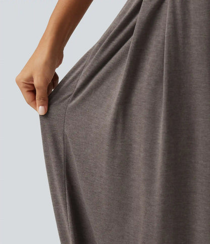 High Waisted Crossover Yoga Balloon Pants with Pockets