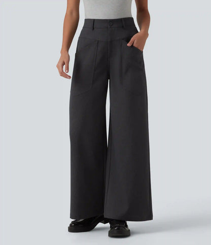 Mid Rise Work Baggy Pants with Pockets