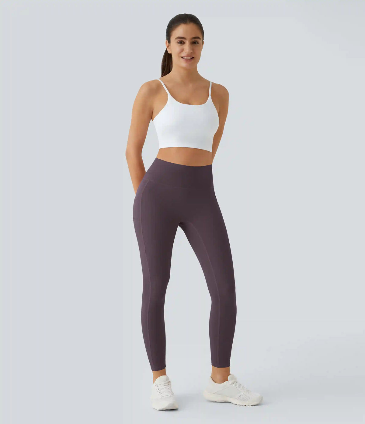 SoftlyZero™ High Waisted Double Pockets Plain Leggings