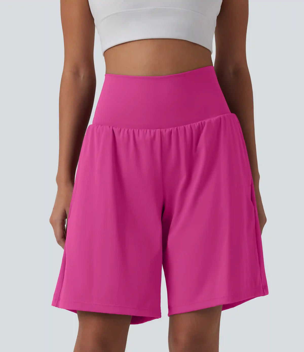 SoftlyZero™ Airy Super High Waisted 2-in-1 InstantCool Yoga Shorts 9" with Pockets