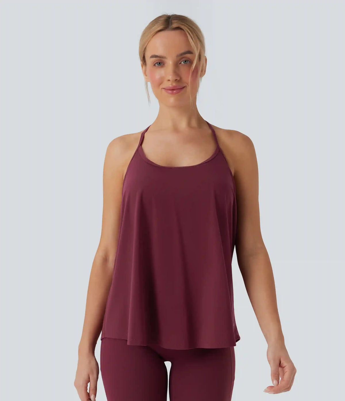 SoftlyZero™ Airy Halter Draped InstantCool Yoga Sports Top DD-F Cups