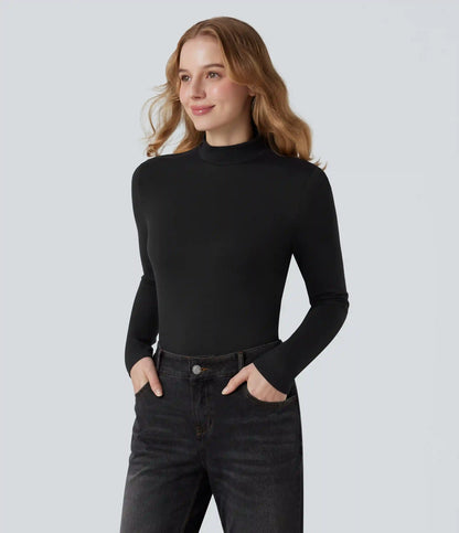 Halara HeatCore Mock-neck Long Sleeve Casual Warming Top
