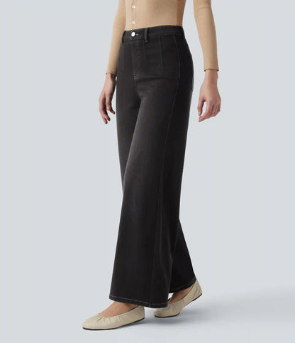 Halara Flex™ High Waisted Tummy Control Wide Leg Casual Jeans with Pockets