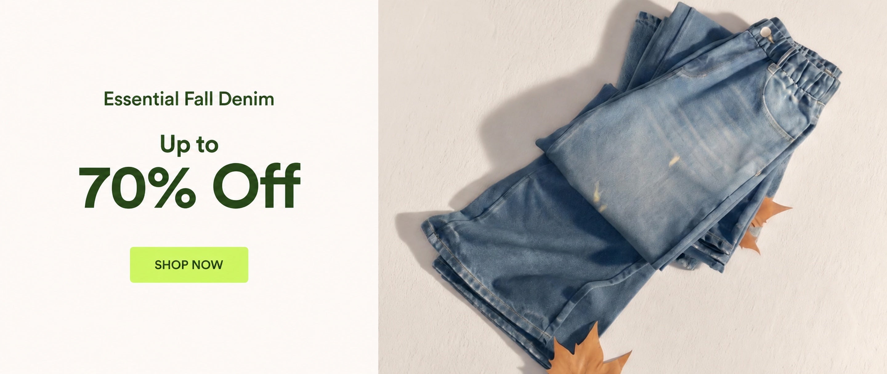 Essential fall denim up to 70% off