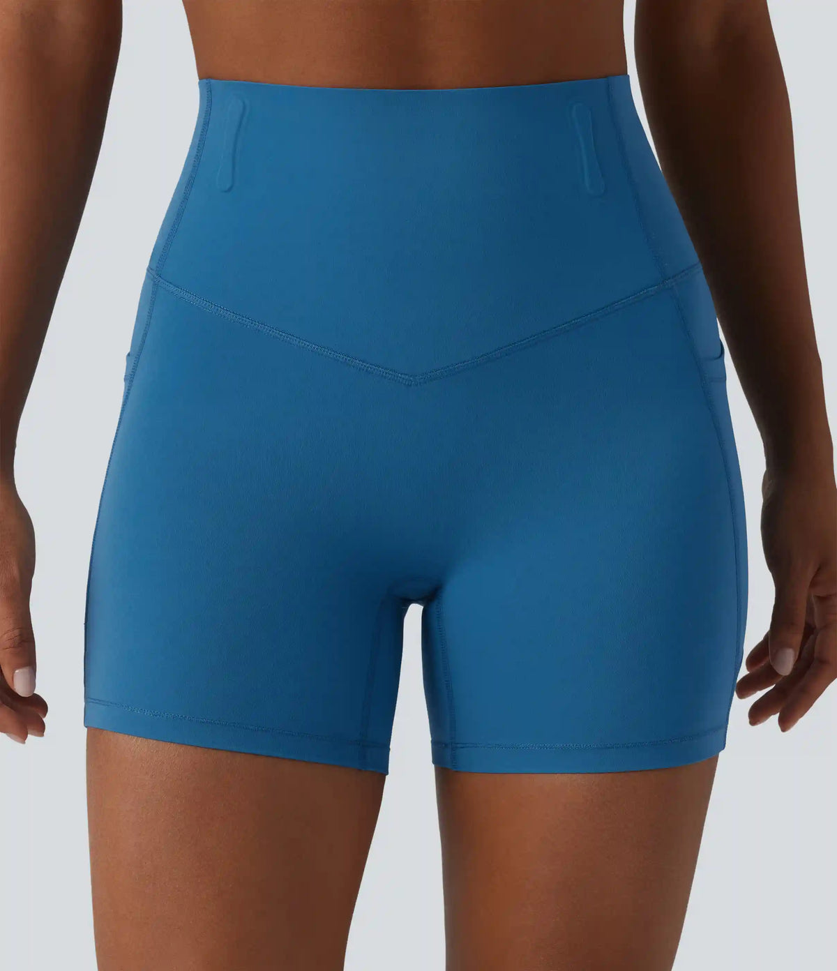 Halara UltraSculpt™ High Waisted Anti-Roll Tummy Control Shaping Workout Biker Shorts 5'' with Pockets