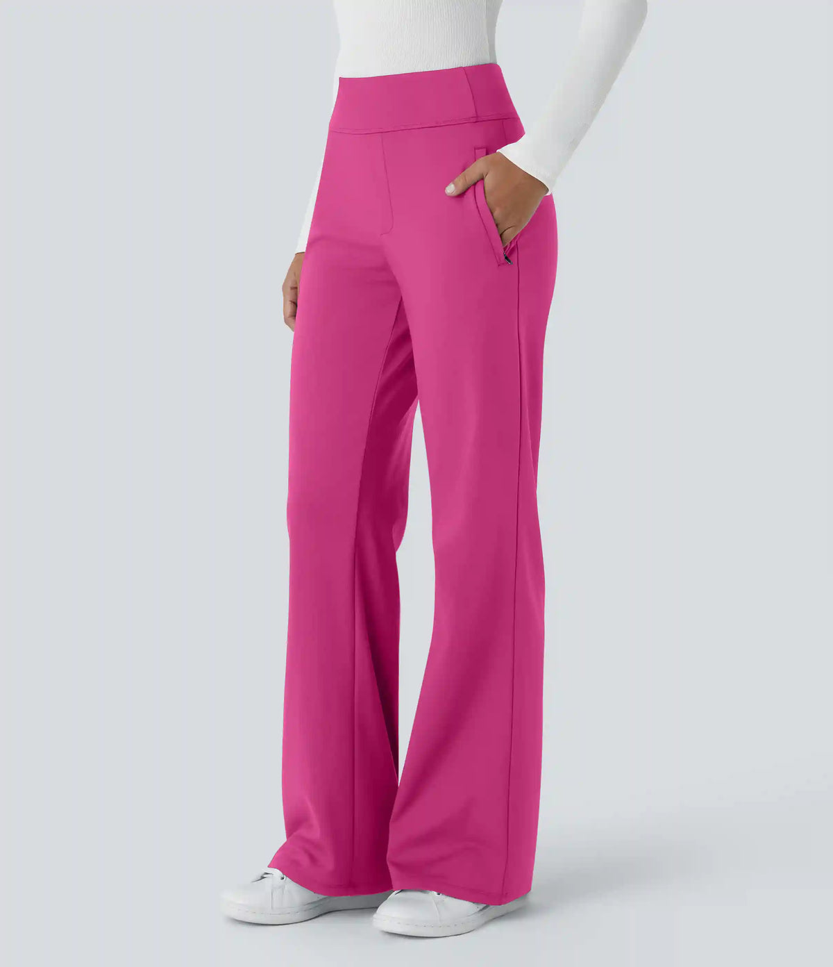 Halara Flex™ DayStretch Mid Rise Side Zipper Pocket Work Flare Pants