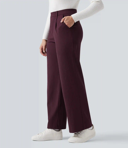 Halara Flex™ High Waisted Straight Leg InstantCool Stripe Work Pants with Pockets