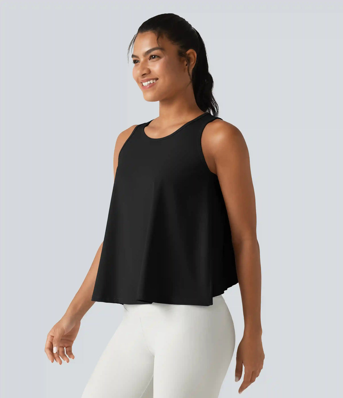 SoftlyZero™ QuickDry Crossover Flounce Hem Relaxed Yoga Tank Top