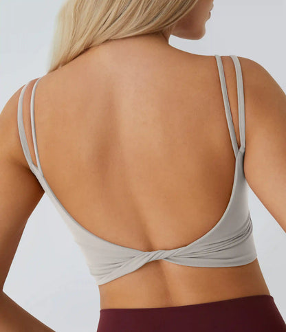 Double Straps Cropped Yoga Tank Top