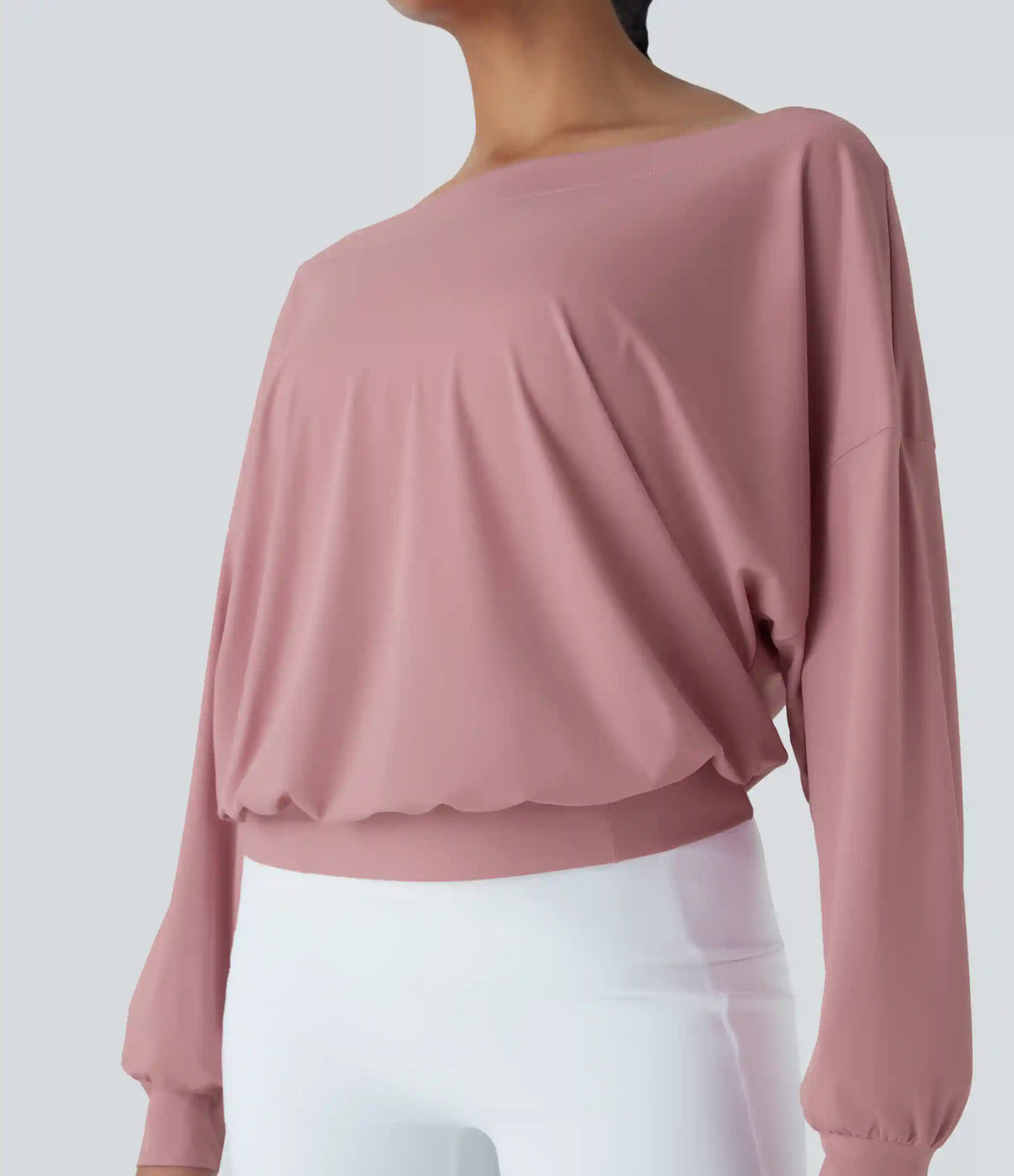One Shoulder Oversize InstantCool Quick Dry Yoga Sports Top