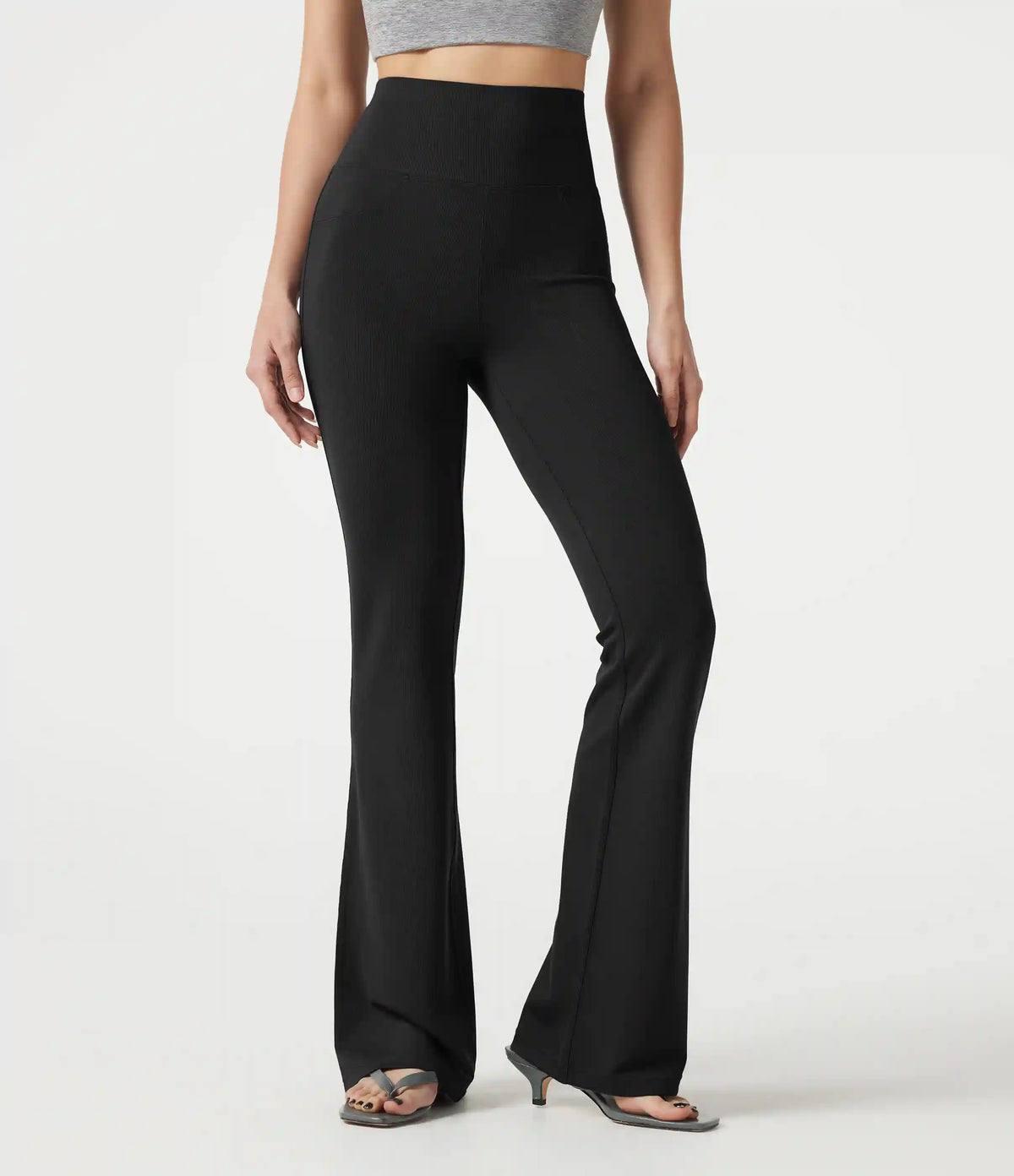 High Waisted Bootcut Casual Pants with Pockets