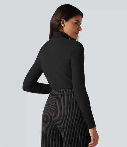 High Neck Long Sleeve Casual Sweater
