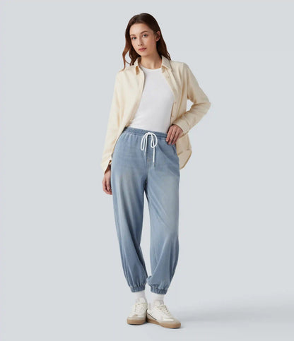 Halara Flex™ Mid Rise Drawstring Casual Sweatpants Jeans with Pockets