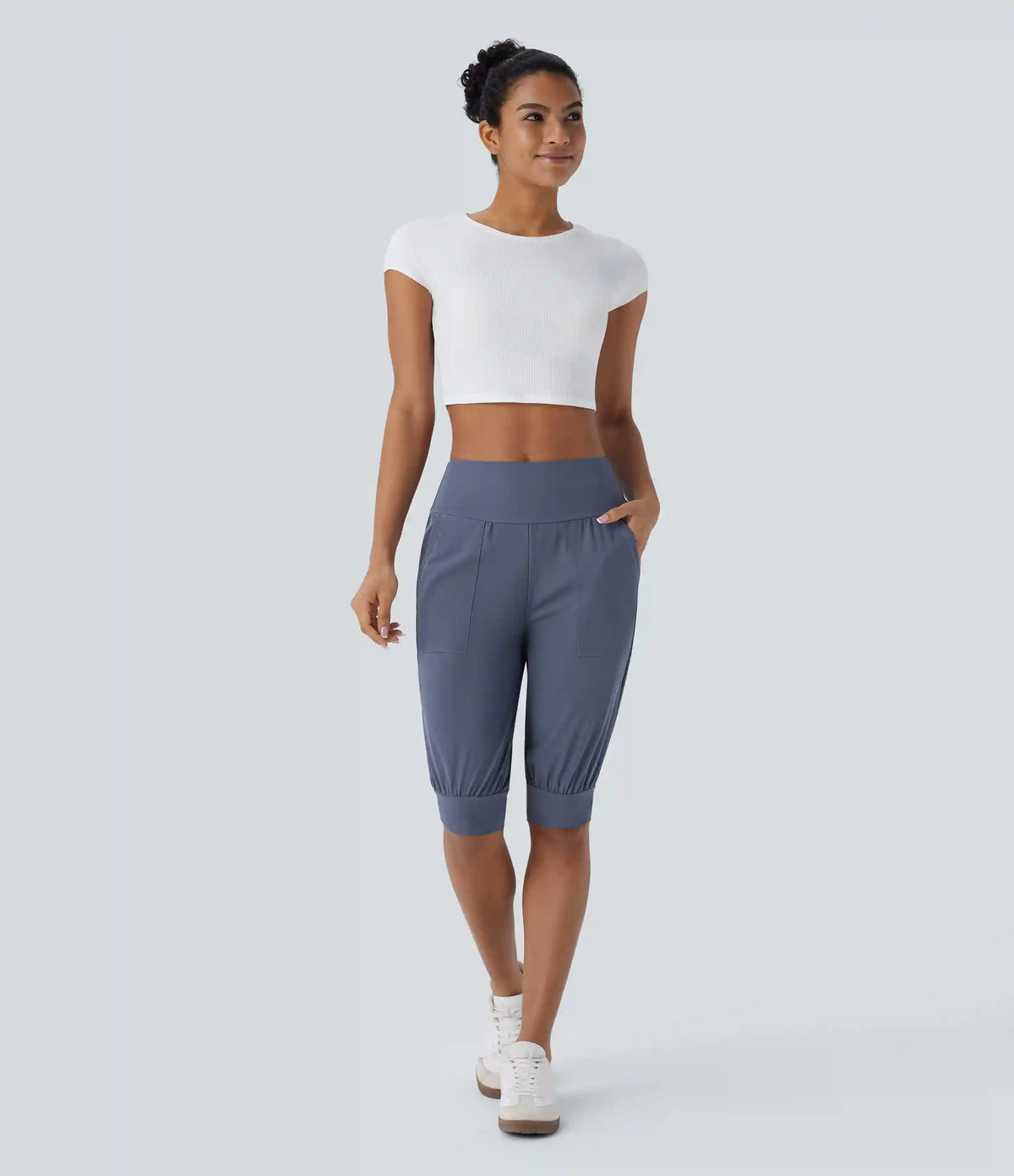 High Waisted Pocket Casual Shorts