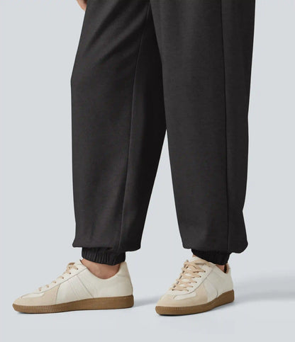 High Waisted Drawstring Casual Joggers with Pockets