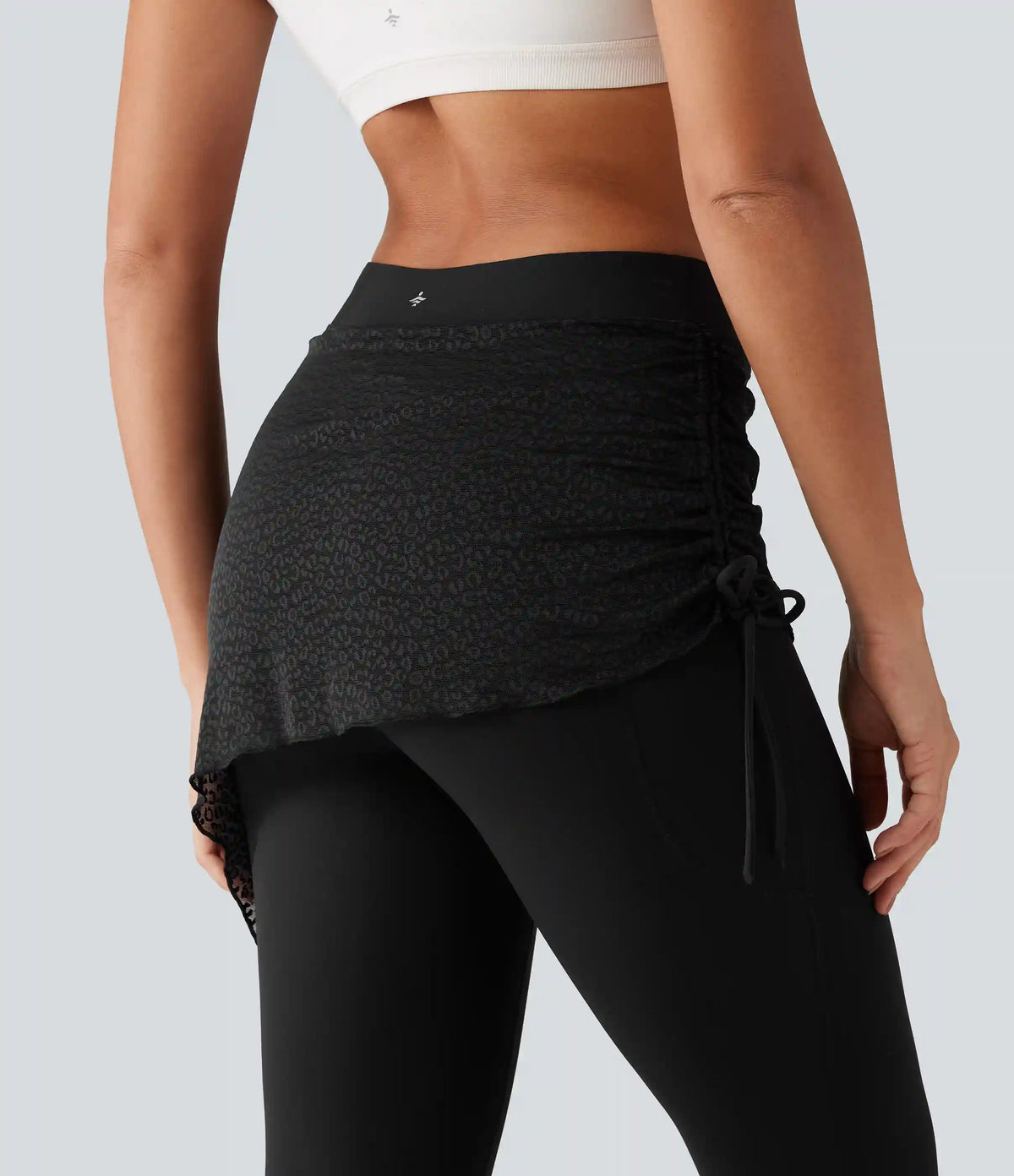 Halara UltraSculpt™ High Waisted Contrast Lace Leopard Print Bootcut Yoga Leggings with Pockets