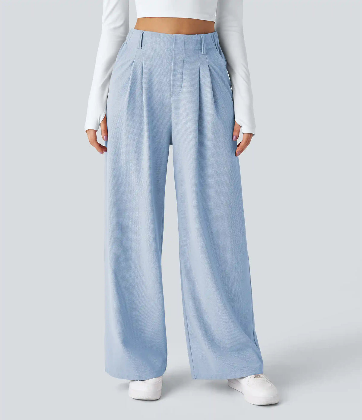 Halara Flex™ High Waisted Pocket Wide Leg Waffle Work Pants