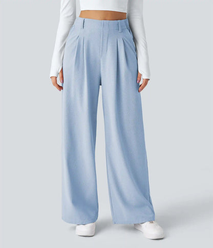 Halara Flex™ High Waisted Pocket Wide Leg Waffle Work Pants