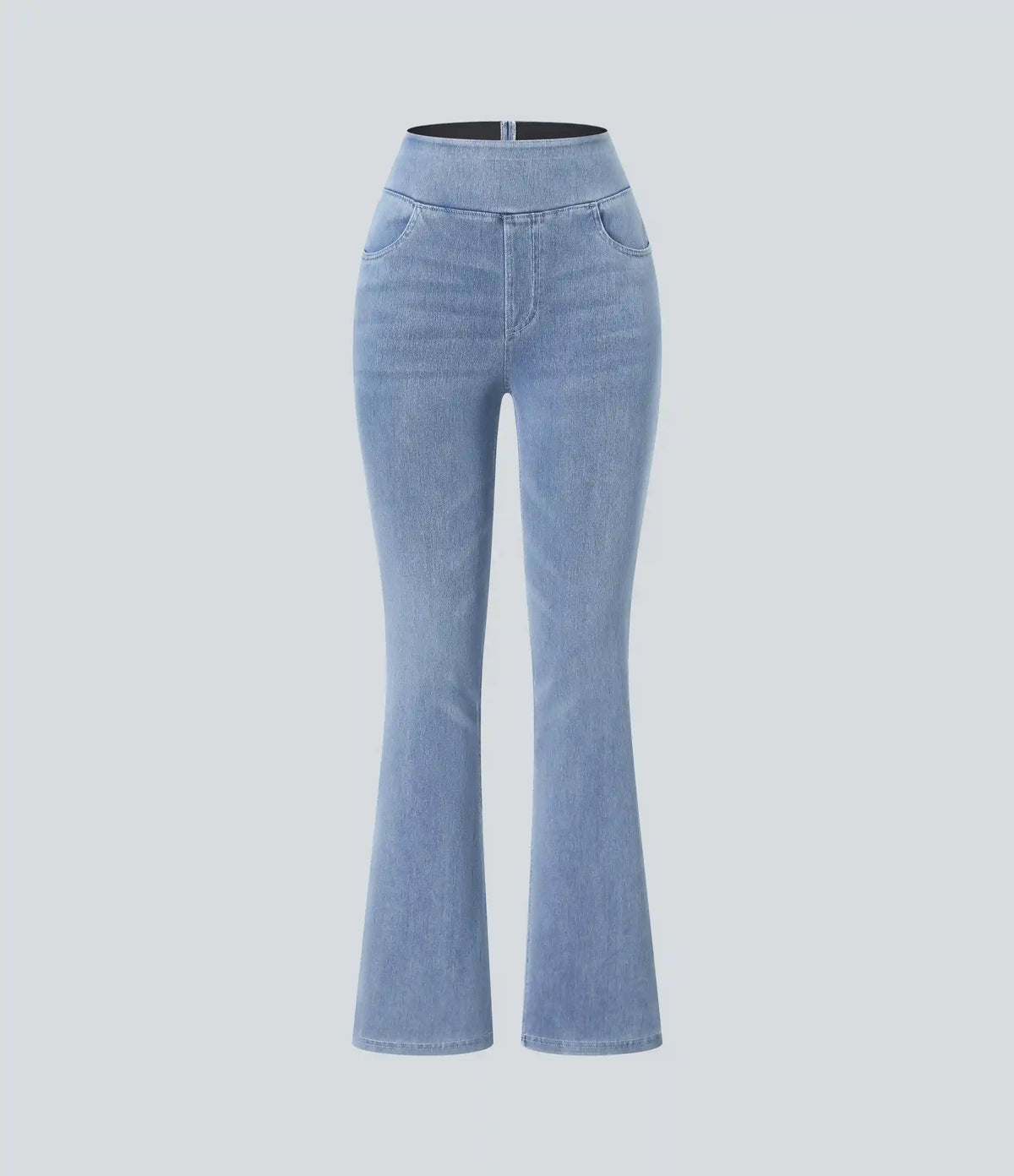 Halara Flex™ High Waisted Pockets Washed Casual Bootcut Jeans