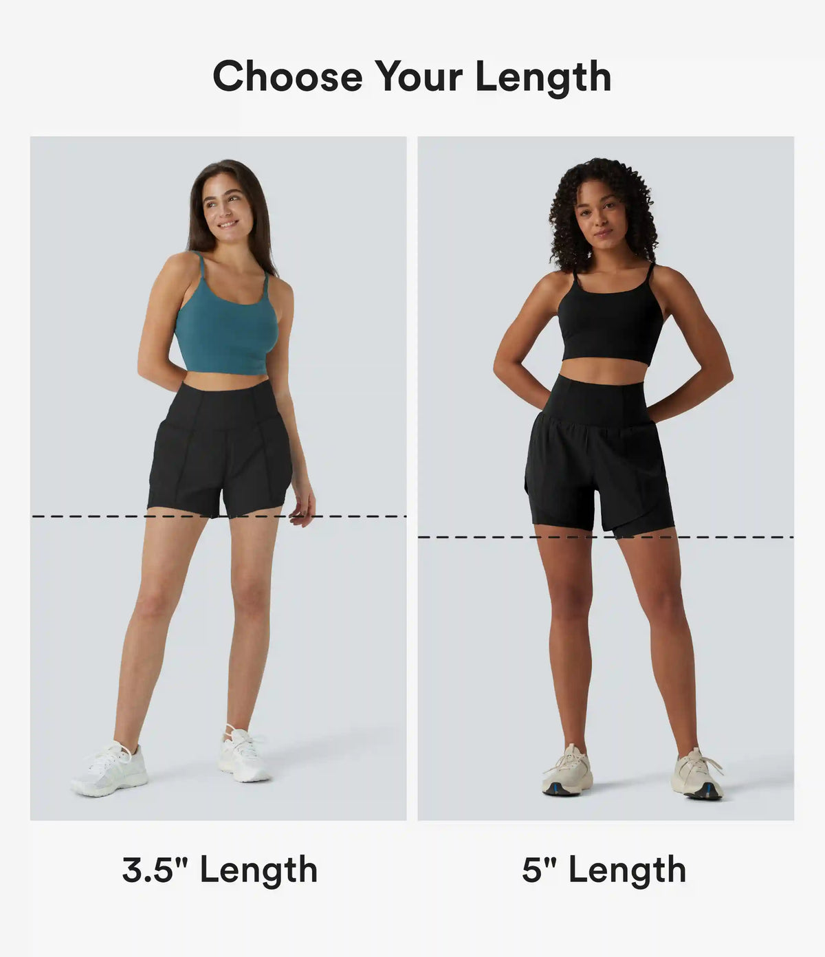 Breezeful™ Super High Waisted Curved Hem 2-in-1 Pocket Quick Dry Yoga Shorts 3.5''