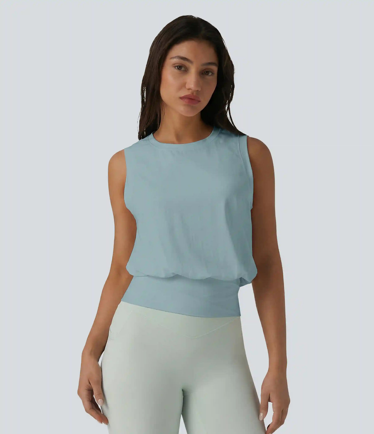 Round Neck Workout Tank Top