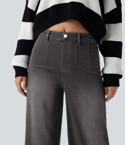 Halara Flex™ High Waisted Tummy Control Wide Leg Casual Jeans with Pockets
