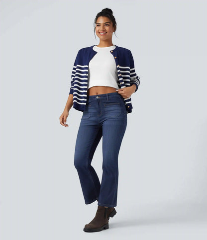Halara Flex™ Denim Heat Mid Rise Denim Casual Bootcut Jeans with Pockets