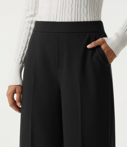 Mid Rise Straight Leg Work Pants with Pockets