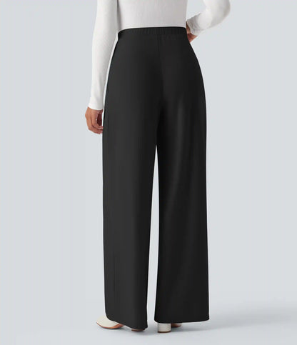 High Waisted Work Wide Leg Pants with Pockets