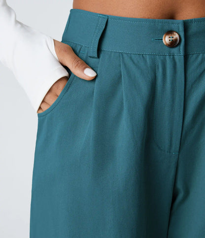 Mid Rise Casual Joggers with Pockets