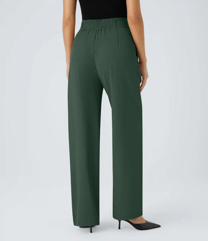 Halara Flex™ High Waisted Zipper Pocket Shirred Straight Leg Work Pants