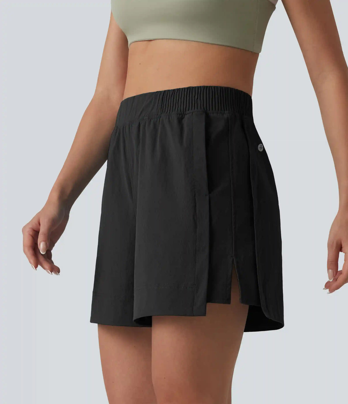 High Waisted Split InstantCool Tennis Shorts with Pockets-UPF50+